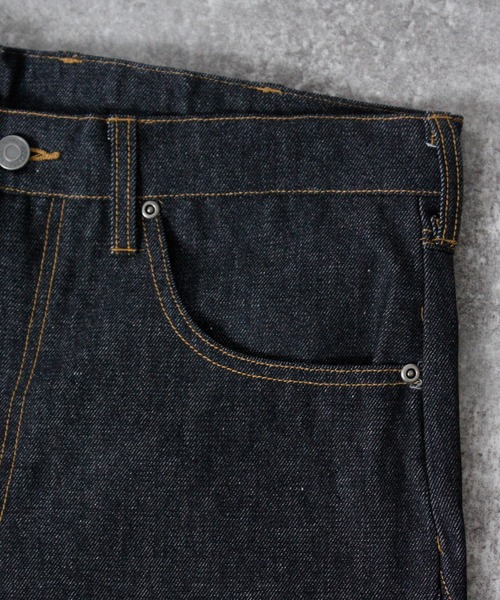 NYLAUS（ナイラス）の「【NYS】2026新作 リバースデザイン カーブパンツ バレルレッグパンツ リジッドデニム（デニムパンツ・メンズ・ブラック/インディゴブルー・L/M）」の3枚目の写真