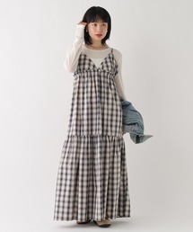 BAYFLOW | [WEB限定]ティアードチェックキャミワンピース(ワンピース)