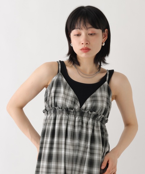 BAYFLOW（ベイフロー）の「[WEB限定]ティアードチェックキャミワンピース（ワンピース・レディース・ネイビー/グレー・FREE）」の21枚目の写真