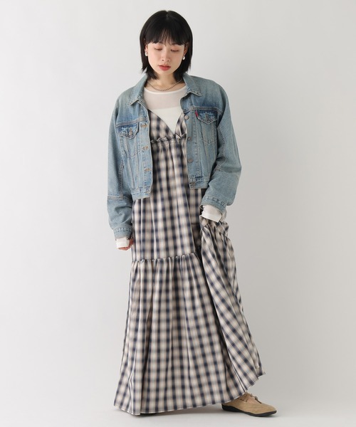 BAYFLOW（ベイフロー）の「[WEB限定]ティアードチェックキャミワンピース（ワンピース・レディース・ネイビー/グレー・FREE）」の15枚目の写真