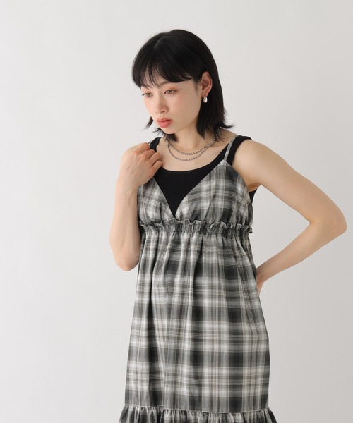BAYFLOW（ベイフロー）の「[WEB限定]ティアードチェックキャミワンピース（ワンピース・レディース・ネイビー/グレー・FREE）」の19枚目の写真