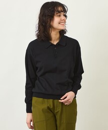 GREY LABEL ラインニットポロ