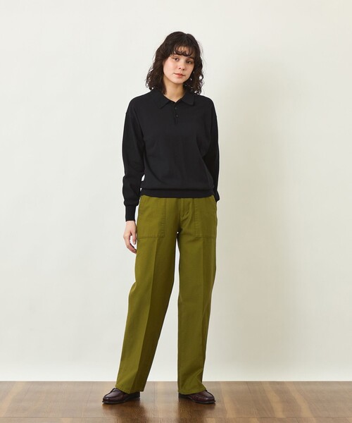 MACKINTOSH PHILOSOPHY(マッキントッシュ フィロソフィー)の「GREY LABEL ラインニットポロ(ポロシャツ・レディース・ブラック/ブルー系その他2/ブラウン系その他4・2/6)」の4枚目の写真
