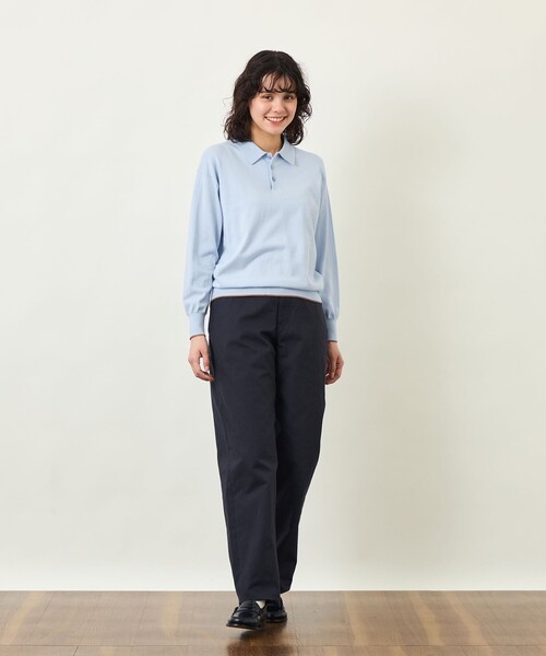 MACKINTOSH PHILOSOPHY(マッキントッシュ フィロソフィー)の「GREY LABEL ラインニットポロ(ポロシャツ・レディース・ブラック/ブルー系その他2/ブラウン系その他4・2/6)」の5枚目の写真