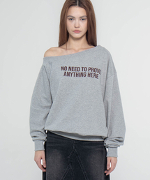 CHICKS（チックス）の「ノニードワンショルダースウェットメランジ（スウェット）」