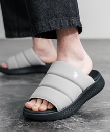 Rocky Monroe（ロッキーモンロー）の「U.S. POLO ASSN. ユーエスポロアッスン ワンポイントロゴ厚底スライドサンダル（サンダル）」