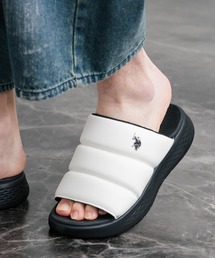 Rocky Monroe（ロッキーモンロー）の「U.S. POLO ASSN. ユーエスポロアッスン ワンポイントロゴ厚底スライドサンダル（サンダル）」