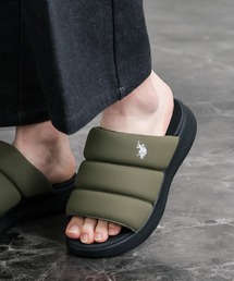 U.S. POLO ASSN.（ユーエスポロアッスン）の「U.S. POLO ASSN. ユーエスポロアッスン ワンポイントロゴ厚底スライドサンダル（サンダル）」