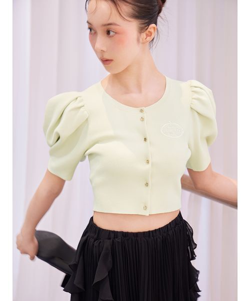 SNIDEL（スナイデル）の「【Chacott】コラボニットカーディガン（カーディガン/ボレロ・レディース・イエロー/ネイビー/その他/ホワイト・F）」の3枚目の写真