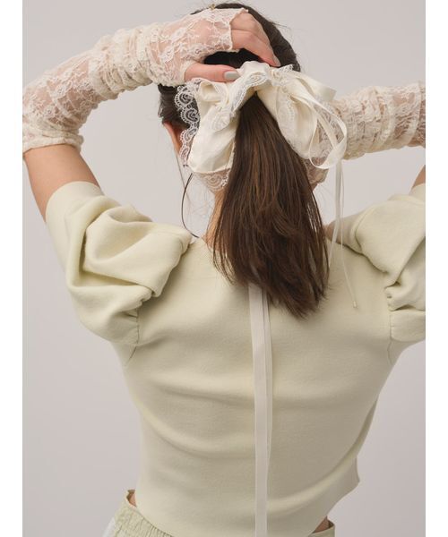 SNIDEL（スナイデル）の「【Chacott】コラボニットカーディガン（カーディガン/ボレロ・レディース・イエロー/ネイビー/その他/ホワイト・F）」の10枚目の写真