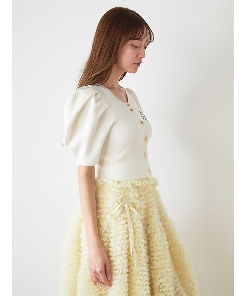 SNIDEL（スナイデル）の「【Chacott】コラボニットカーディガン（カーディガン/ボレロ・レディース・イエロー/ネイビー/その他/ホワイト・F）」の12枚目の写真