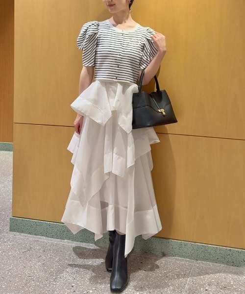 SNIDEL（スナイデル）の「【Chacott】コラボニットカーディガン（カーディガン/ボレロ・レディース・イエロー/ネイビー/その他/ホワイト・F）」の22枚目の写真