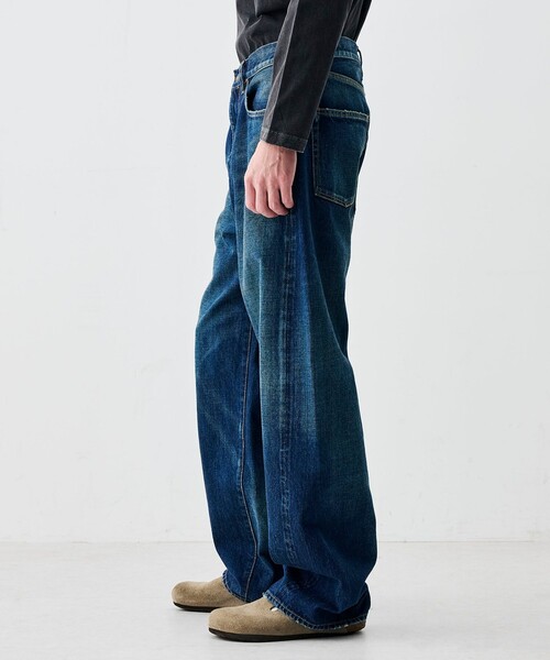 EDITION(エディション)の「ビンテージデニム パンツ(デニムパンツ・メンズ・ダークブルー/ライトブルー・S/M/L)」の5枚目の写真