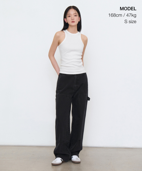 MUSINSA STANDARD WOMAN（ムシンサスタンダードウーマン）の「ウィメンズレーサータンクトップ[ホワイト]（Tシャツ/カットソー・レディース・その他・SMALL/MEDIUM/LARGE/X-SMALL）」の3枚目の写真
