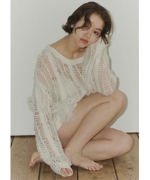 NOTREemor（ノートルエモア）の「lame tulle knit（ニット/セーター）」