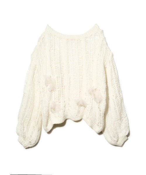 NOTREemor(ノートルエモア)の「lame tulle knit(ニット/セーター・レディース・ラベンダー/ホワイト・FREE)」の13枚目の写真
