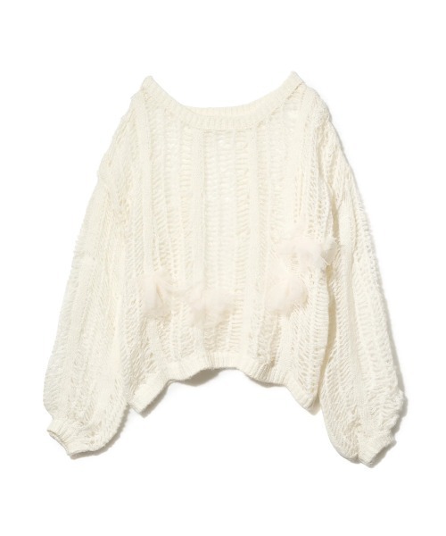 NOTREemor(ノートルエモア)の「lame tulle knit(ニット/セーター・レディース・ラベンダー/ホワイト・FREE)」の15枚目の写真