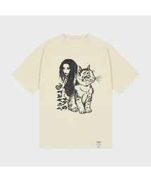 [ユニセックス]キャットガール半袖Tシャツ_3カラー