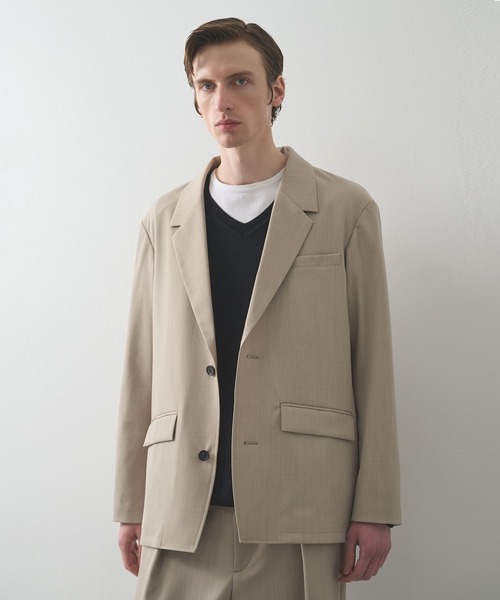 STUDIOUS(ステュディオス)の「【STUDIOUS】Non-Mulesed W Jacket(テーラードジャケット・メンズ・ブラウン/ブラック/グレイッシュベージュ・1/2/3)」の1枚目の写真