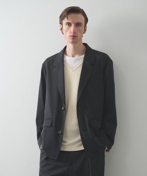 STUDIOUS(ステュディオス)の「【STUDIOUS】Non-Mulesed W Jacket(テーラードジャケット・メンズ・ブラウン/ブラック/グレイッシュベージュ・1/2/3)」の2枚目の写真