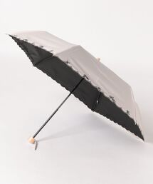 cachenez（カシュネ）の「カシュネ cachenez /【晴雨兼用　日傘　UVカット率・遮光率100％生地使用 】PUプチフラワー刺繍ミニ折りたたみ傘（折りたたみ傘）」