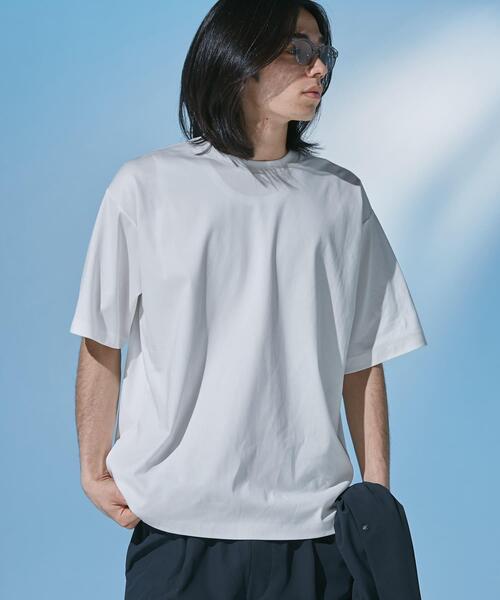 URBAN RESEARCH DOORS(アーバンリサーチドアーズ)の「『仁村紗和さん着用』『UR TECH』 サマシェア クルーネックTシャツ(Tシャツ/カットソー・メンズ・ブラック/ネイビー/グリーン/ホワイト・MEDIUM/SMALL/X-LARGE/LARGE)」の1枚目の写真
