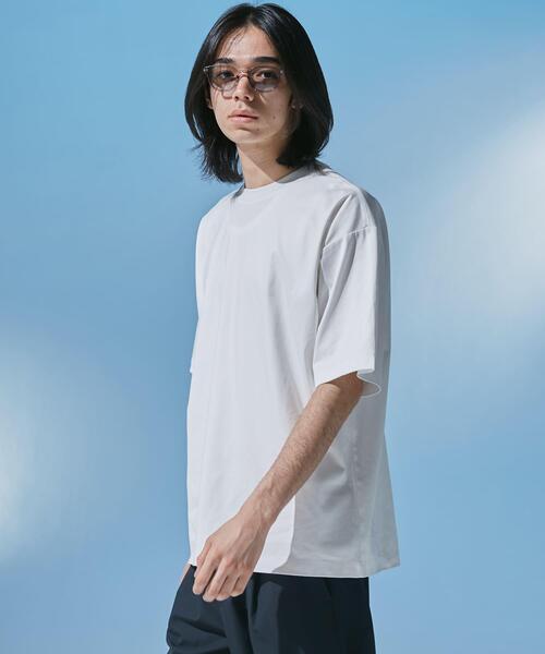 URBAN RESEARCH DOORS(アーバンリサーチドアーズ)の「『仁村紗和さん着用』『UR TECH』 サマシェア クルーネックTシャツ(Tシャツ/カットソー・メンズ・ブラック/ネイビー/グリーン/ホワイト・MEDIUM/SMALL/X-LARGE/LARGE)」の8枚目の写真