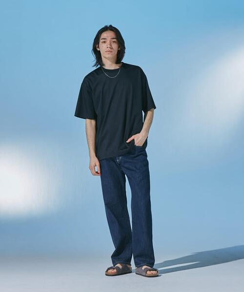 URBAN RESEARCH DOORS(アーバンリサーチドアーズ)の「『仁村紗和さん着用』『UR TECH』 サマシェア クルーネックTシャツ(Tシャツ/カットソー・メンズ・ブラック/ネイビー/グリーン/ホワイト・MEDIUM/SMALL/X-LARGE/LARGE)」の16枚目の写真