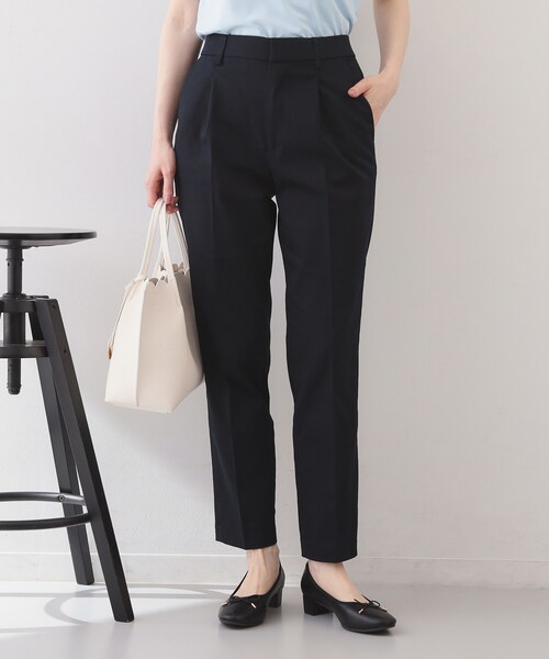 index（インデックス）の「Everyday！テーパードパンツ【洗濯機OK/吸水速乾/接触冷感/透け防止】《XS～LL/6col》（その他パンツ・レディース・オフホワイト/ネイビー系2/ネイビー/グレー系1/ライトグリーン/ブラック系1・38/36/34/03/02/44/42/40）」の5枚目の写真