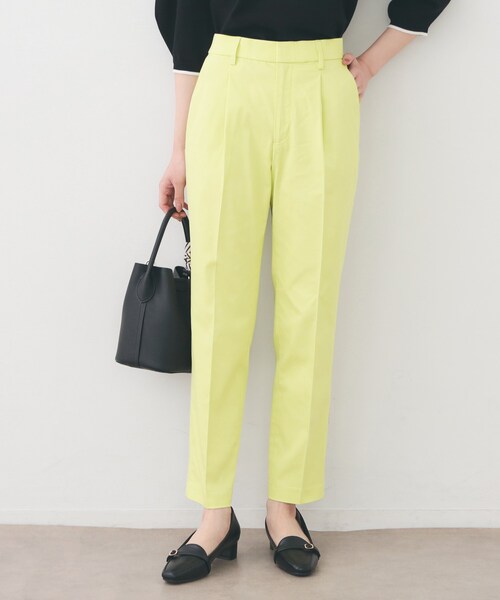 index（インデックス）の「Everyday！テーパードパンツ【洗濯機OK/吸水速乾/接触冷感/透け防止】《XS～LL/6col》（その他パンツ・レディース・オフホワイト/ネイビー系2/ネイビー/グレー系1/ライトグリーン/ブラック系1・38/36/34/03/02/44/42/40）」の4枚目の写真