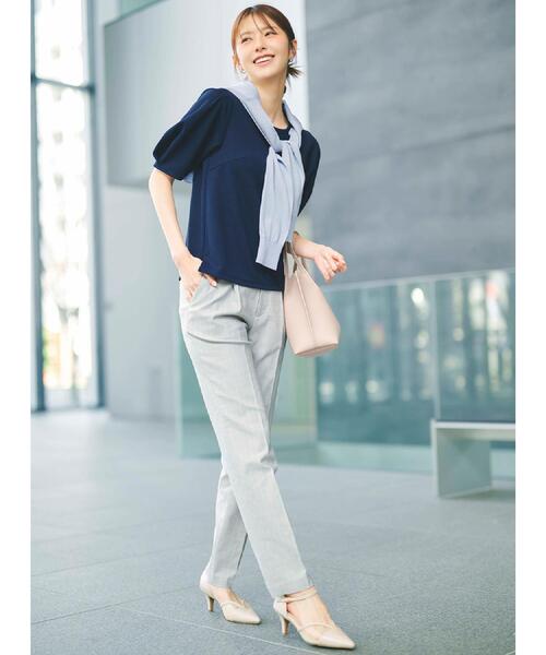 index（インデックス）の「Everyday！テーパードパンツ【洗濯機OK/吸水速乾/接触冷感/透け防止】《XS～LL/6col》（その他パンツ・レディース・オフホワイト/ネイビー系2/ネイビー/グレー系1/ライトグリーン/ブラック系1・38/36/34/03/02/44/42/40）」の21枚目の写真