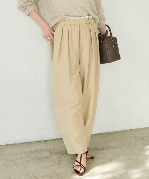 RIVE DROITE（リヴドロワ）の「予約【撥水機能付き】コットンライクイージーパンツ（その他パンツ・レディース・カーキ/ブラック/ベージュ・38/36）」の2枚目の写真