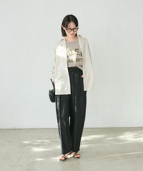 RIVE DROITE（リヴドロワ）の「予約【撥水機能付き】コットンライクイージーパンツ（その他パンツ・レディース・カーキ/ブラック/ベージュ・38/36）」の5枚目の写真