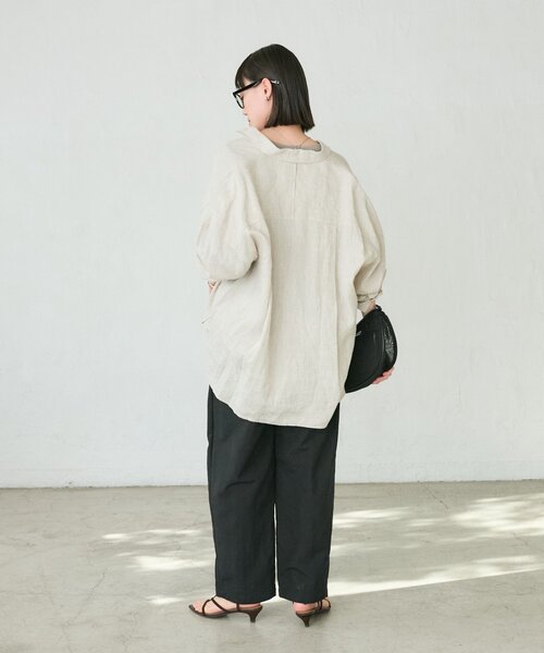 RIVE DROITE（リヴドロワ）の「予約【撥水機能付き】コットンライクイージーパンツ（その他パンツ・レディース・カーキ/ブラック/ベージュ・38/36）」の7枚目の写真