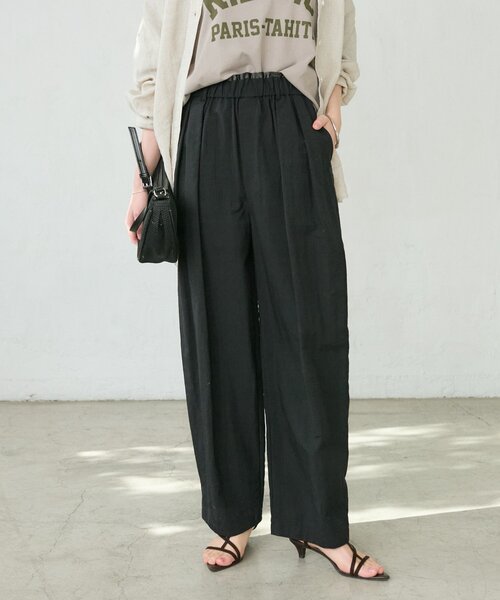 RIVE DROITE（リヴドロワ）の「予約【撥水機能付き】コットンライクイージーパンツ（その他パンツ・レディース・カーキ/ブラック/ベージュ・38/36）」の8枚目の写真