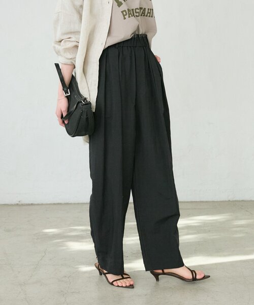 RIVE DROITE（リヴドロワ）の「予約【撥水機能付き】コットンライクイージーパンツ（その他パンツ・レディース・カーキ/ブラック/ベージュ・38/36）」の9枚目の写真