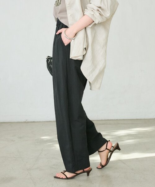 RIVE DROITE（リヴドロワ）の「予約【撥水機能付き】コットンライクイージーパンツ（その他パンツ・レディース・カーキ/ブラック/ベージュ・38/36）」の10枚目の写真