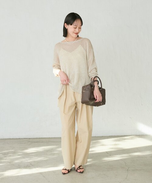 RIVE DROITE（リヴドロワ）の「予約【撥水機能付き】コットンライクイージーパンツ（その他パンツ・レディース・カーキ/ブラック/ベージュ・38/36）」の20枚目の写真