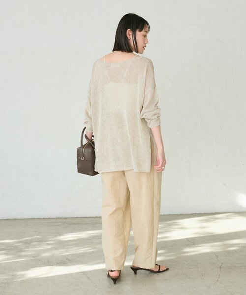 RIVE DROITE（リヴドロワ）の「予約【撥水機能付き】コットンライクイージーパンツ（その他パンツ・レディース・カーキ/ブラック/ベージュ・38/36）」の22枚目の写真