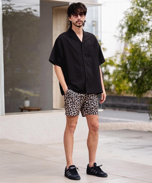 CAMBIO(カンビオ)の「mhs2621-Crinkle Fablic Open Collar Short Sleeve Shirts オープンカラー半袖シャツ(PF-261-019)(シャツ/ブラウス・メンズ・ナチュラル/ブルー/ブラック・M/L)」の12枚目の写真