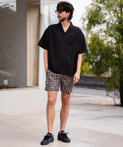 CAMBIO(カンビオ)の「mhs2621-Crinkle Fablic Open Collar Short Sleeve Shirts オープンカラー半袖シャツ(PF-261-019)(シャツ/ブラウス・メンズ・ナチュラル/ブルー/ブラック・M/L)」の13枚目の写真