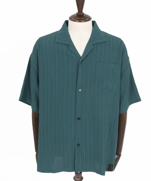 CAMBIO(カンビオ)の「mhs2621-Crinkle Fablic Open Collar Short Sleeve Shirts オープンカラー半袖シャツ(PF-261-019)(シャツ/ブラウス・メンズ・ナチュラル/ブルー/ブラック・M/L)」の22枚目の写真