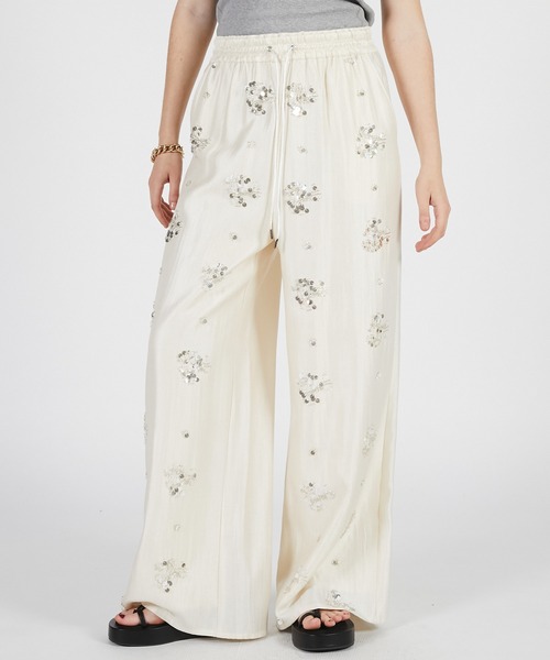 PRANK PROJECT（プランクプロジェクト）の「【2026Summer Pre-Order】エンブロイダリーイージーパンツ / Embroidered Easy Pants（その他パンツ・レディース・ネイビー/ホワイト・36/38）」の17枚目の写真