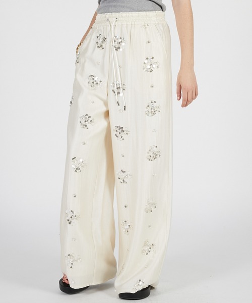 PRANK PROJECT（プランクプロジェクト）の「【2026Summer Pre-Order】エンブロイダリーイージーパンツ / Embroidered Easy Pants（その他パンツ・レディース・ネイビー/ホワイト・36/38）」の18枚目の写真