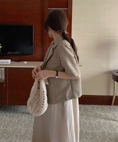 SallyLunn(サリーラン)の「バックアクセント ノースリーブワンピース(ワンピース・レディース・ライトベージュ/ブラック・MEDIUM/LARGE)」の16枚目の写真