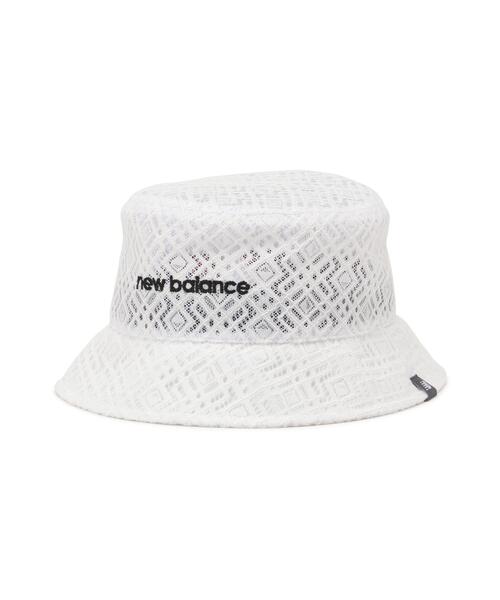 New Balance Golf(ニューバランスゴルフ)の「【new balance golf】LACE BUCKET HAT(ハット・レディース・ホワイト/ブラック・FREE)」の1枚目の写真