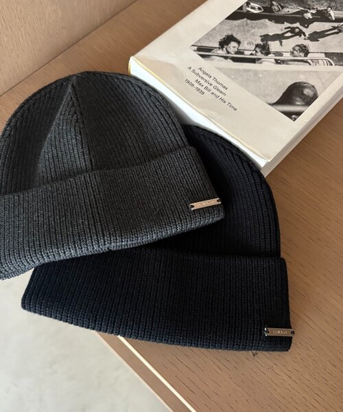 CAPRICIEUX LE'MAGE（カプリシューレマージュ）の「【tani企画】コットンビーニー（ニットキャップ/ビーニー・レディース・グレー/ブラック・FREE）」の5枚目の写真