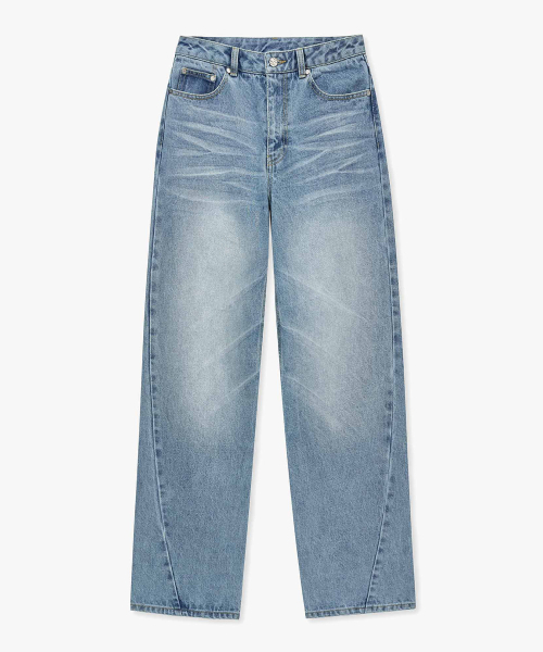 MONGDOL(モンドル)の「カーブドウォッシングデニムパンツミッドブルーMDPT082MIDBLUE(デニムパンツ・レディース・その他・SMALL/MEDIUM/LARGE)」の6枚目の写真