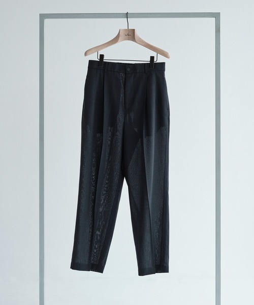 ATON / エイトン】別注TWIST WOOL GAUZE TWO TUCKED EASY PANTS