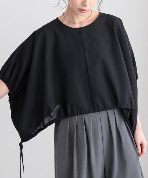 for/c（フォーシー）の「ドロストヘムドルマンブラウス【サスティナブル】（シャツ/ブラウス・レディース・ブラック/オフホワイト・L/M）」の4枚目の写真